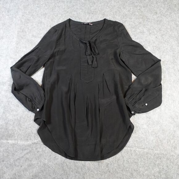 Calypso St Barth Top Womens Extra Small Silk Popover Tunic Long Sleeve Blouse - Picture 1 of 9